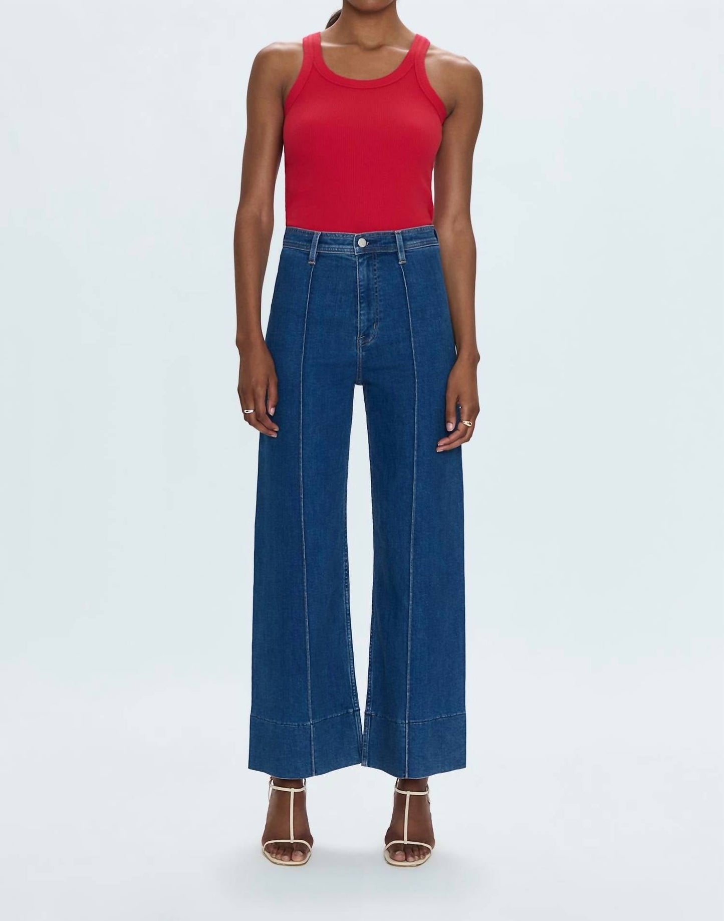 Pistola - Women's Penny Ankle Pintuck High Rise Wide Leg