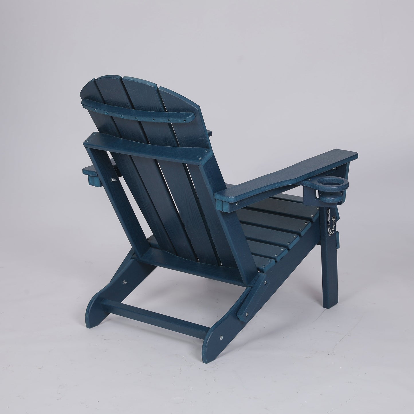 Folding Adirondack Chair with Dual Cup Holder - Navy Blue