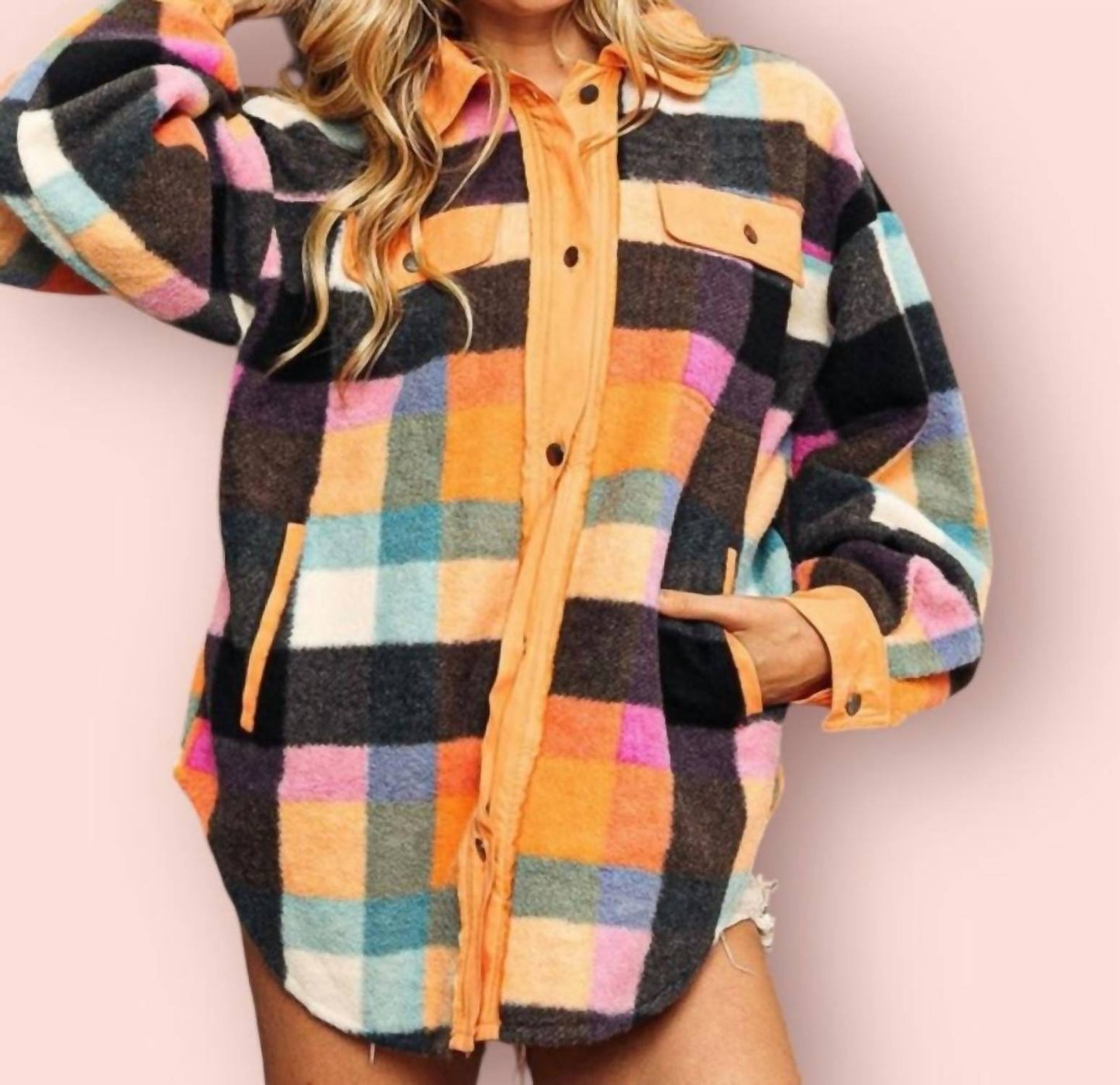 Bibi - Vintage Brushed Oversized Shacket