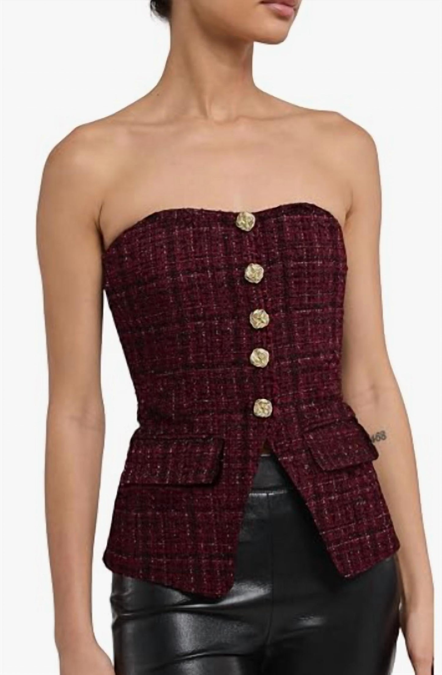 Generation Love - Quinn Tweed Vestier Top