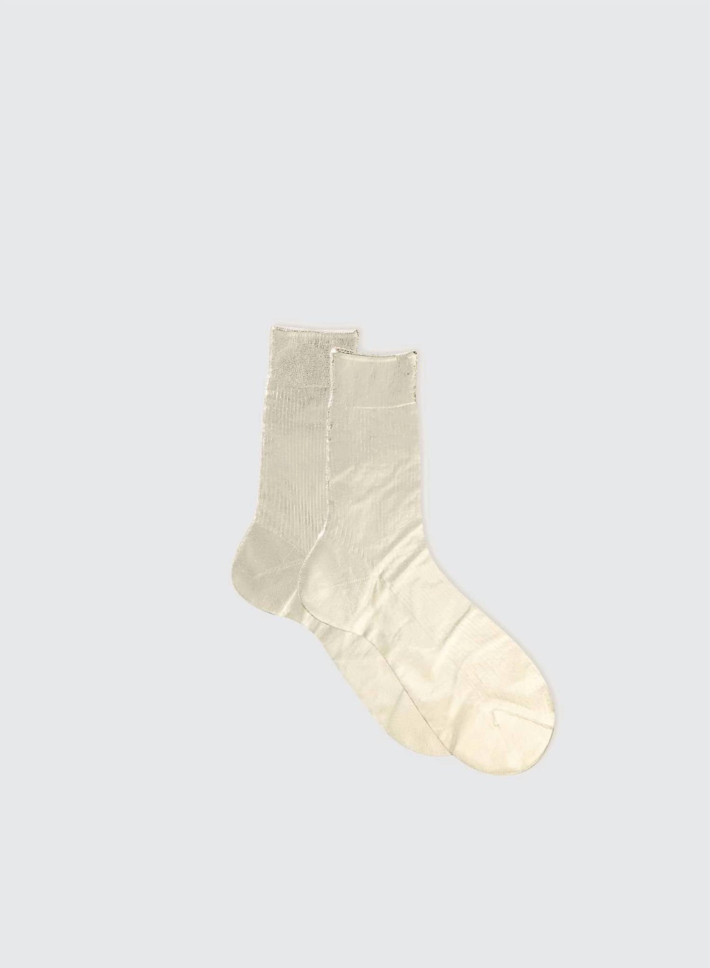 Maria La Rosa - Women's One Ribbed Laminated Metallic Socks