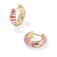 Kendra Scott - Women's Mikki Gold Enamel Huggie Earrings