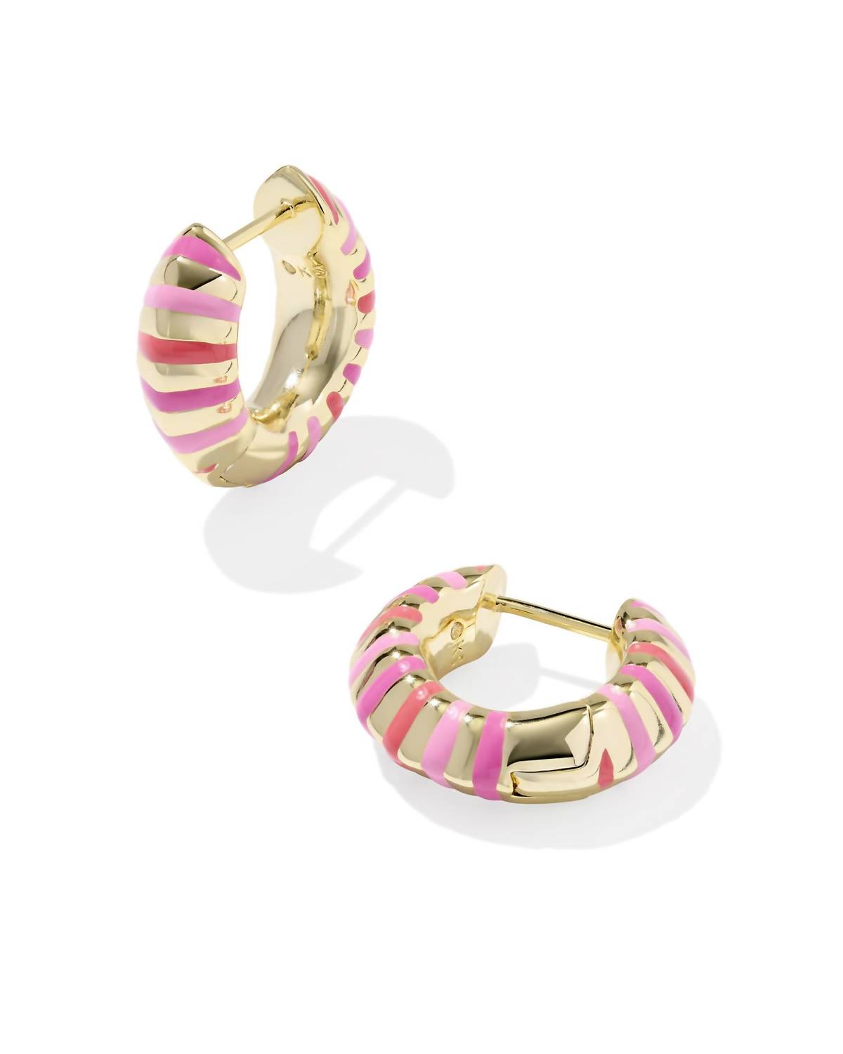 Kendra Scott - Women's Mikki Gold Enamel Huggie Earrings