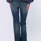 Judy Blue - Mid Rise Bootcut Patched Distressed Knee Raw Hem Jeans - Plus Sizes