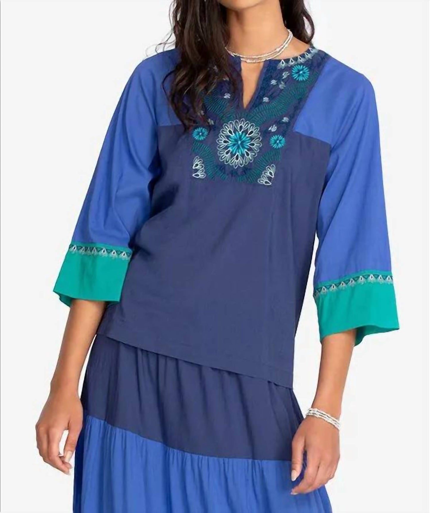 जॉनी वॉस - ज़ाइदा कलर ब्लॉक टॉप