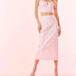 Loveshackfancy - Biselle Linen Gingham Midi Skirt