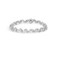 14K White Gold 2.00 Cttw Diamond Cluster and Spiral Link Bracelet (I-J Color, I1-I2 Clarity) - 7"