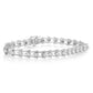 Sterling Silver Diamond Wave-Style Link Bracelet (0.5 cttw, I-J Color, I3 Clarity)
