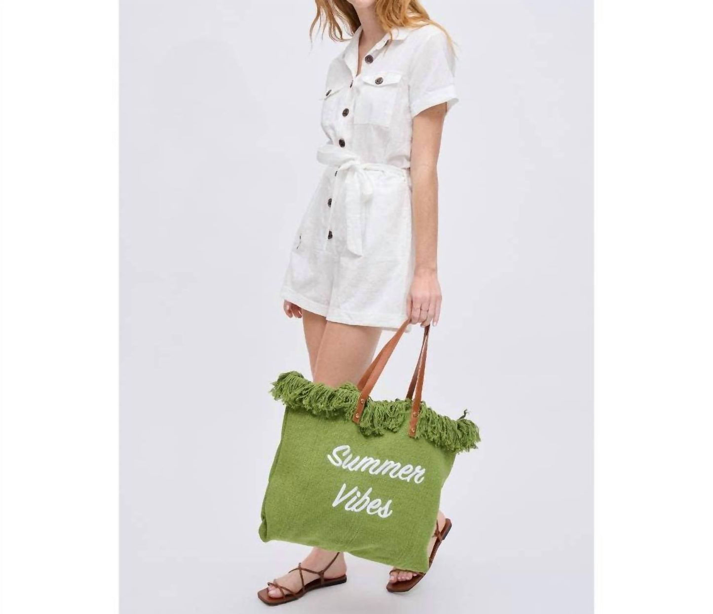 Urban Expressions - Summer Vibes Fringe Beach Tote Bag