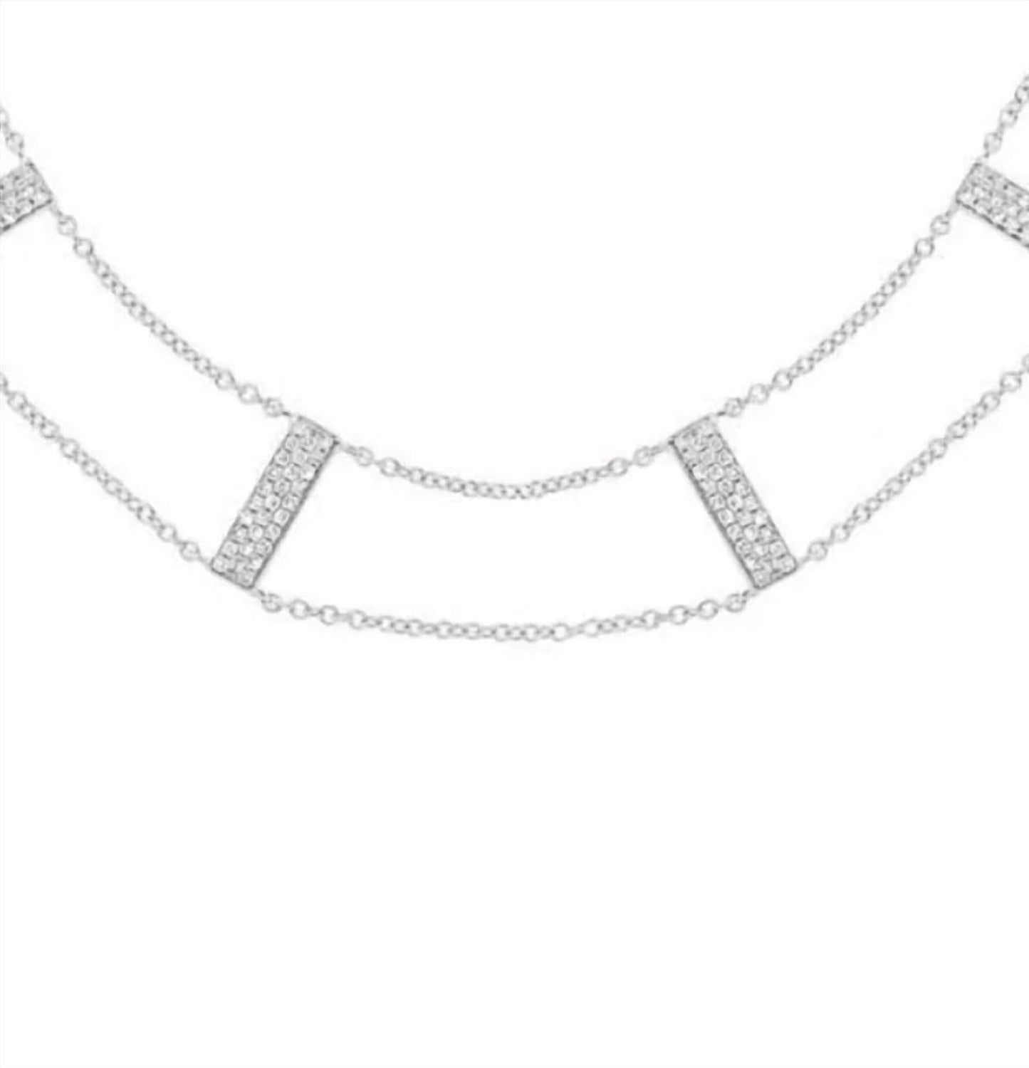 Diana M Jewels - 0.71 Cts Diamond Ladder Choker Necklace