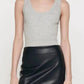 Enza Costa - Women's Cotton Pointelle Knit Tank