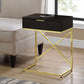 Accent Side Table with Storage Drawer, Spacious Tabletop, Contemporary Design