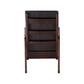Raina Dark Brown Synthetic Leather & Espresso Finish Rocking Chair