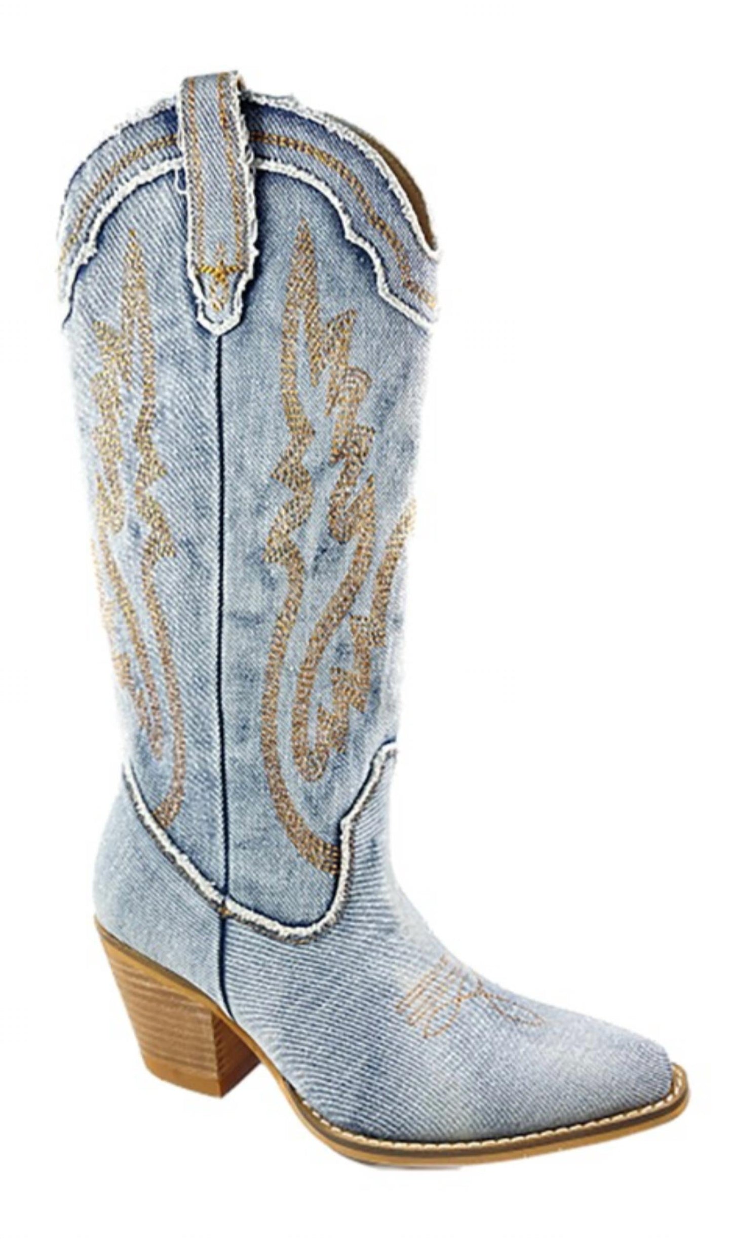 Arider Girl - Women's Denim Calf Western Boot