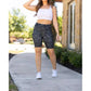 Julia Rose - Army Biker Shorts
