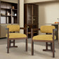 Stylish Indoor Upholstered Wood Dining Chair Set of 2
