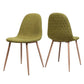 Elegant Dining Chair Set With Fabric Upholstery