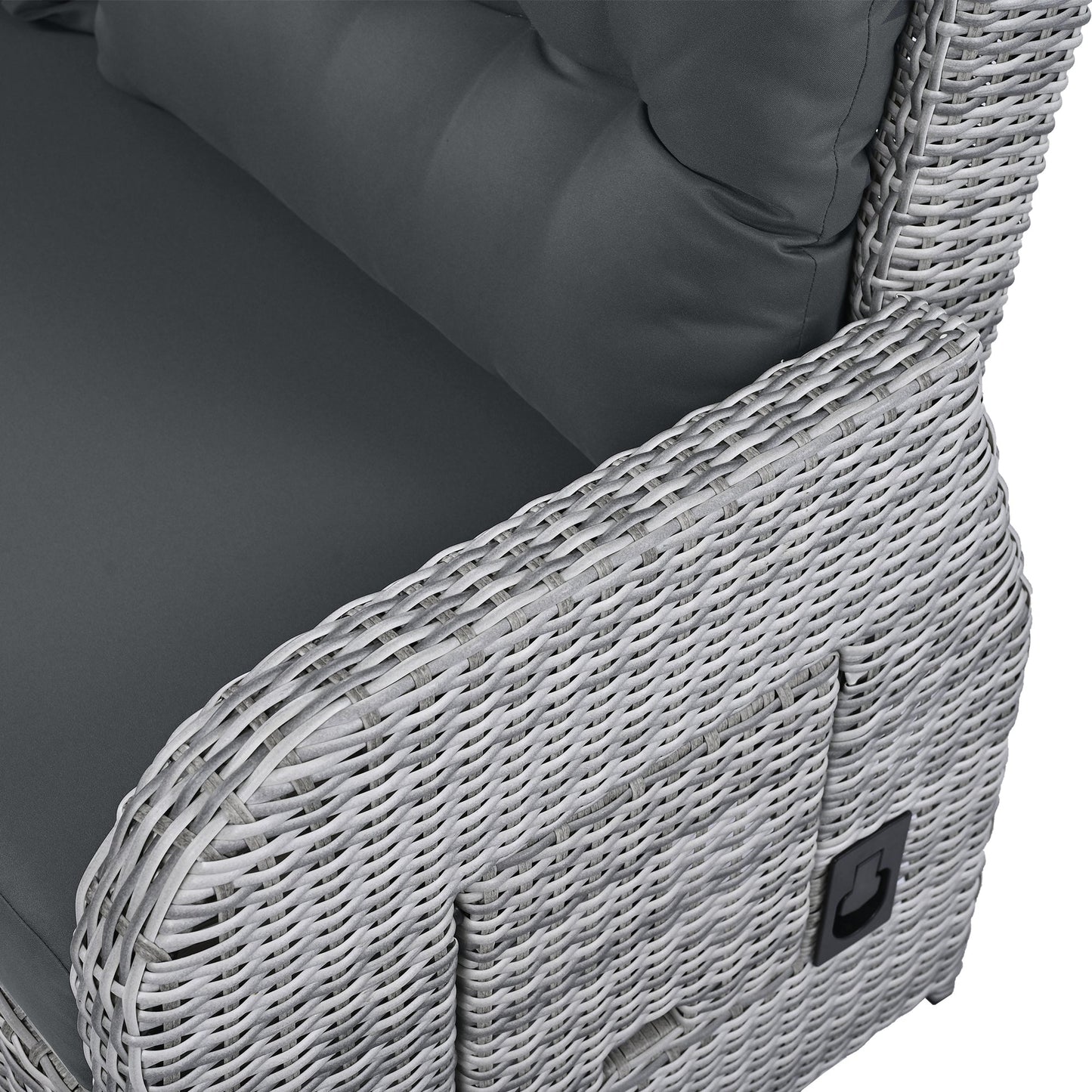 Outdoor Furniture Set Patio Rattan with Recliners and Tables