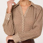 Astr - Laurel Diamond Print Long Sleeve Top