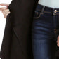 Kensie - Long Sleeve Draped Fleece Knit Jacket With Pockets