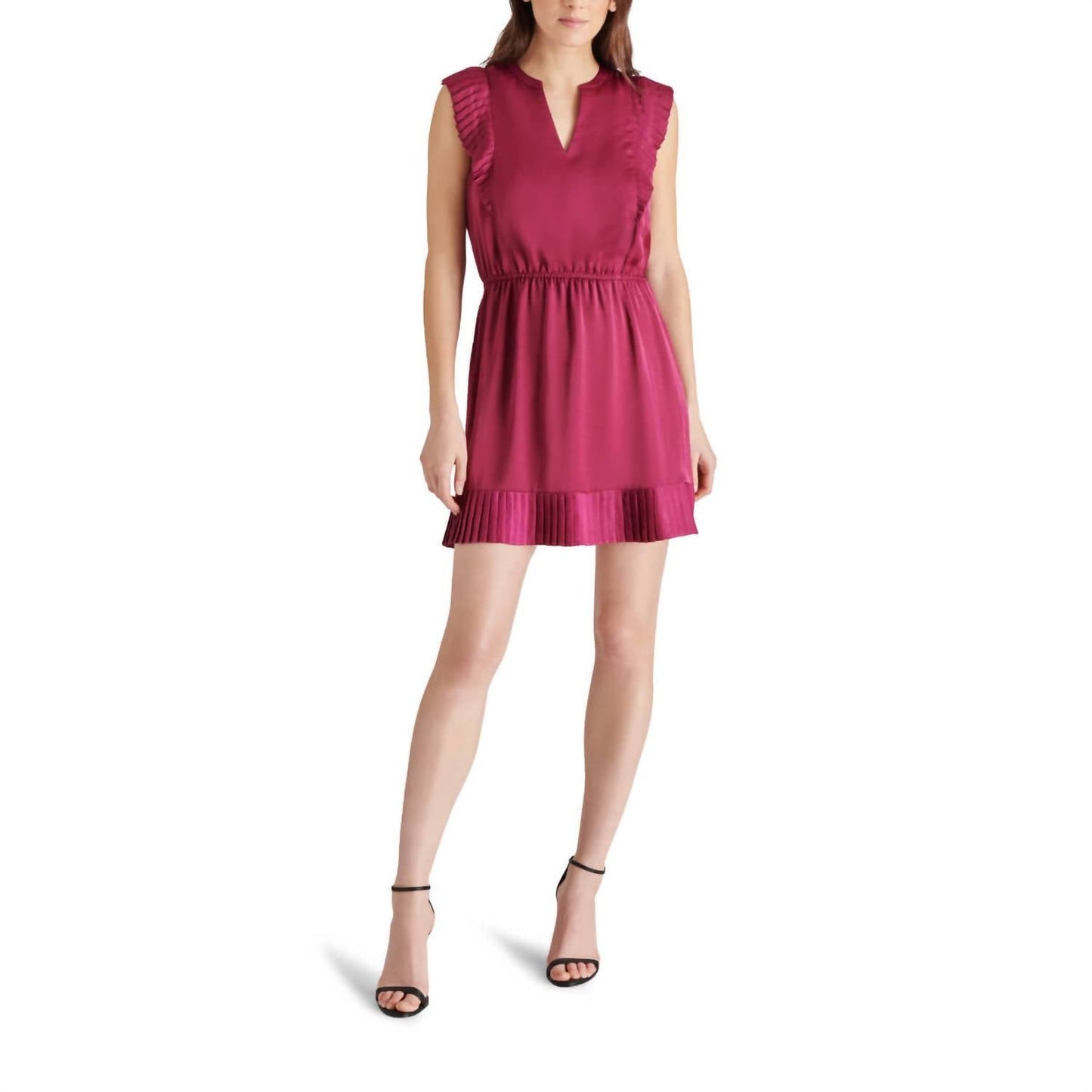 Steve Madden - Verona Pleated Cap Sleeve Minidress