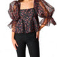 Buddylove - Pammie Puff Sleeve Peplum Top