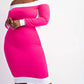 The Curve La - Plus Size Knit Color Block Midi Dress