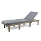 Ariana Wood Chaise Lounge with Cushion