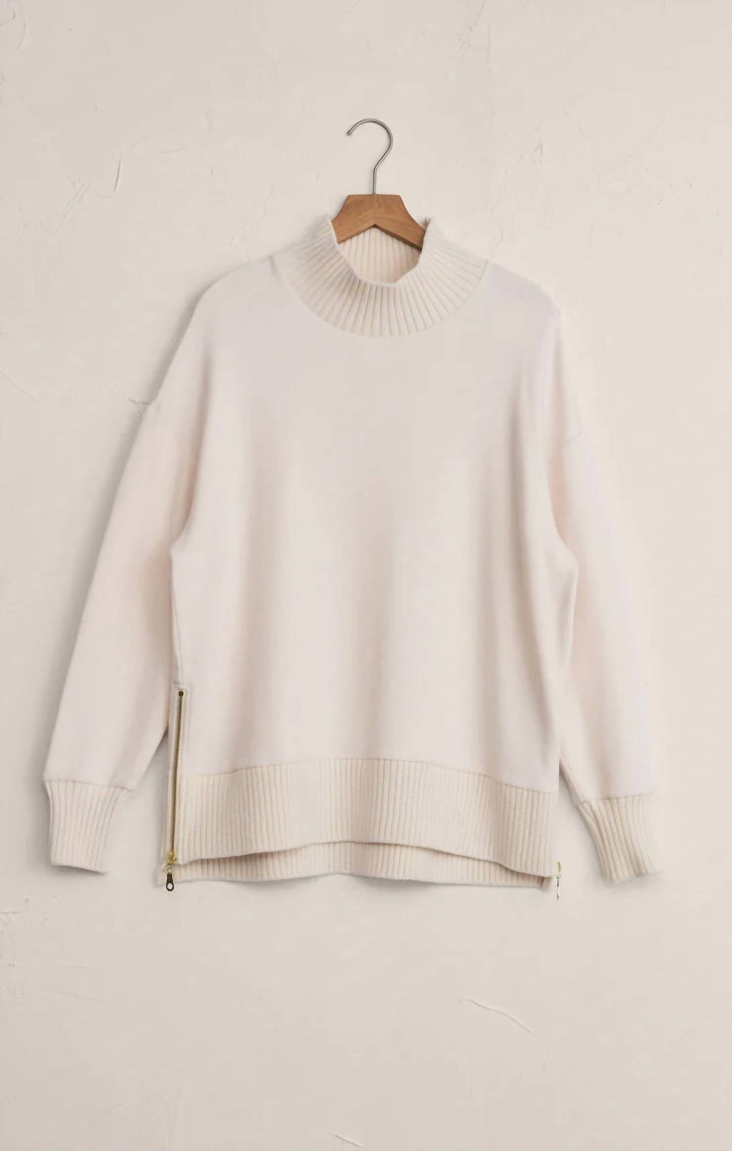 Z Supply - Sable Luxe Rib Mock Neck Sweatshirt