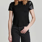 Another Love - Elodie Mixed Media Short Sleeve Top