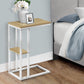 Accent Table, C-Shaped, Marble Look Contemporary & Modern Convenient Design