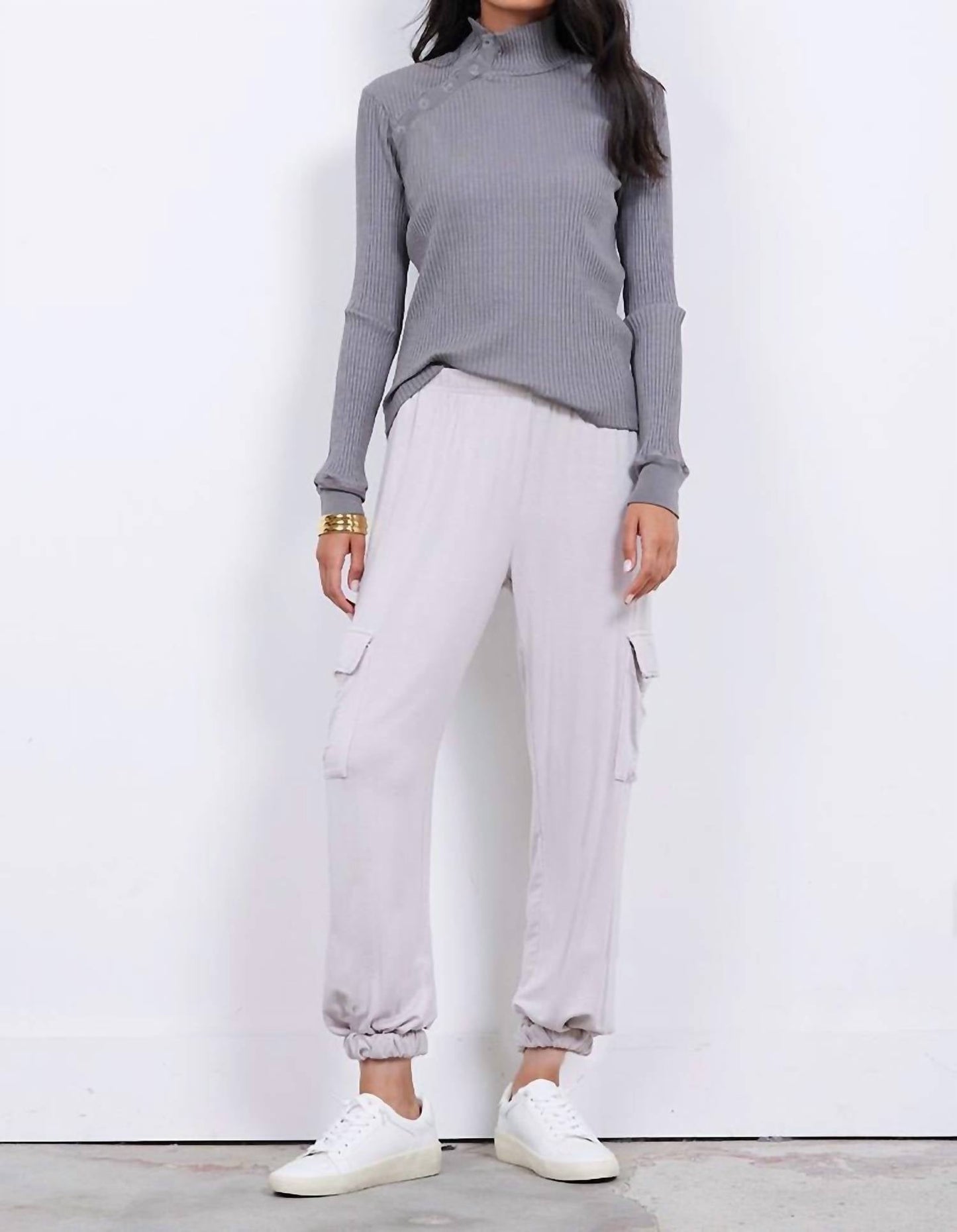 Lamade - Andre Long Sleeve Snap Turtleneck Top