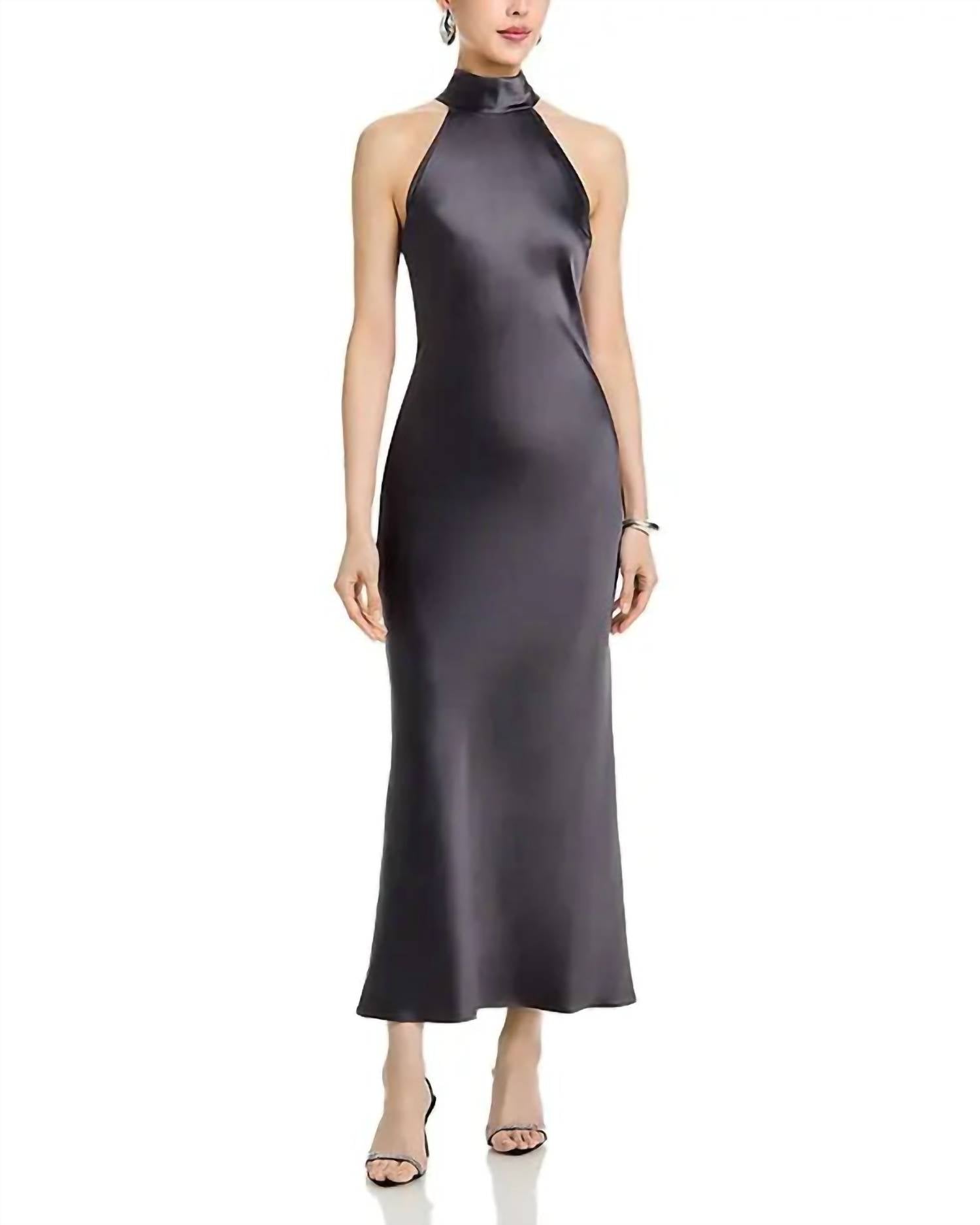 Steve Madden - Skylar Satin Halter Midi Dress