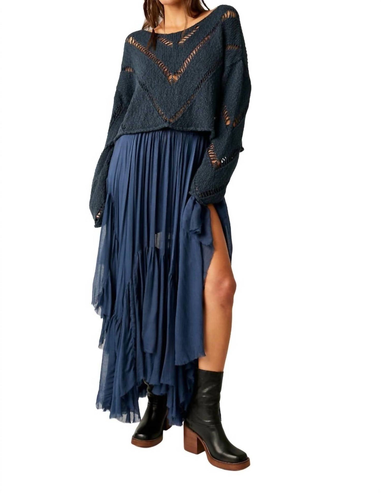 Free People - Hayley Boatneck Long Sleeve Sweater