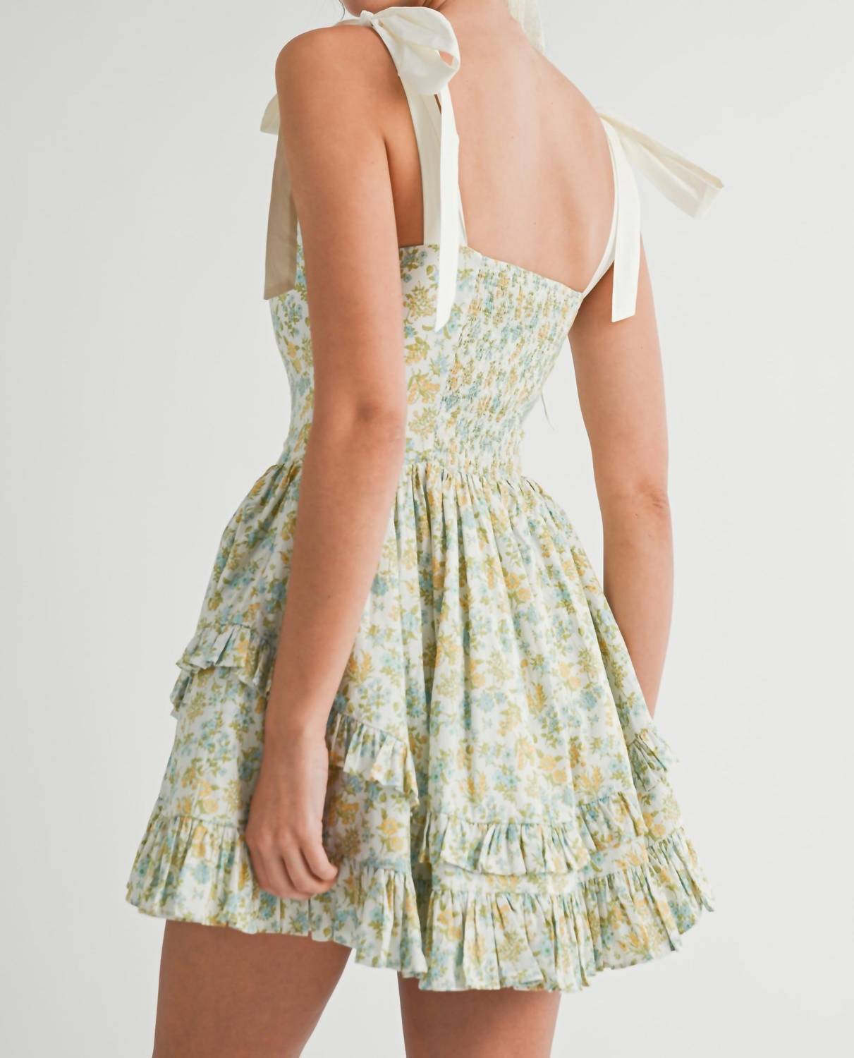 Mable - Little Bit Of Sunshine Floral Mini Dress