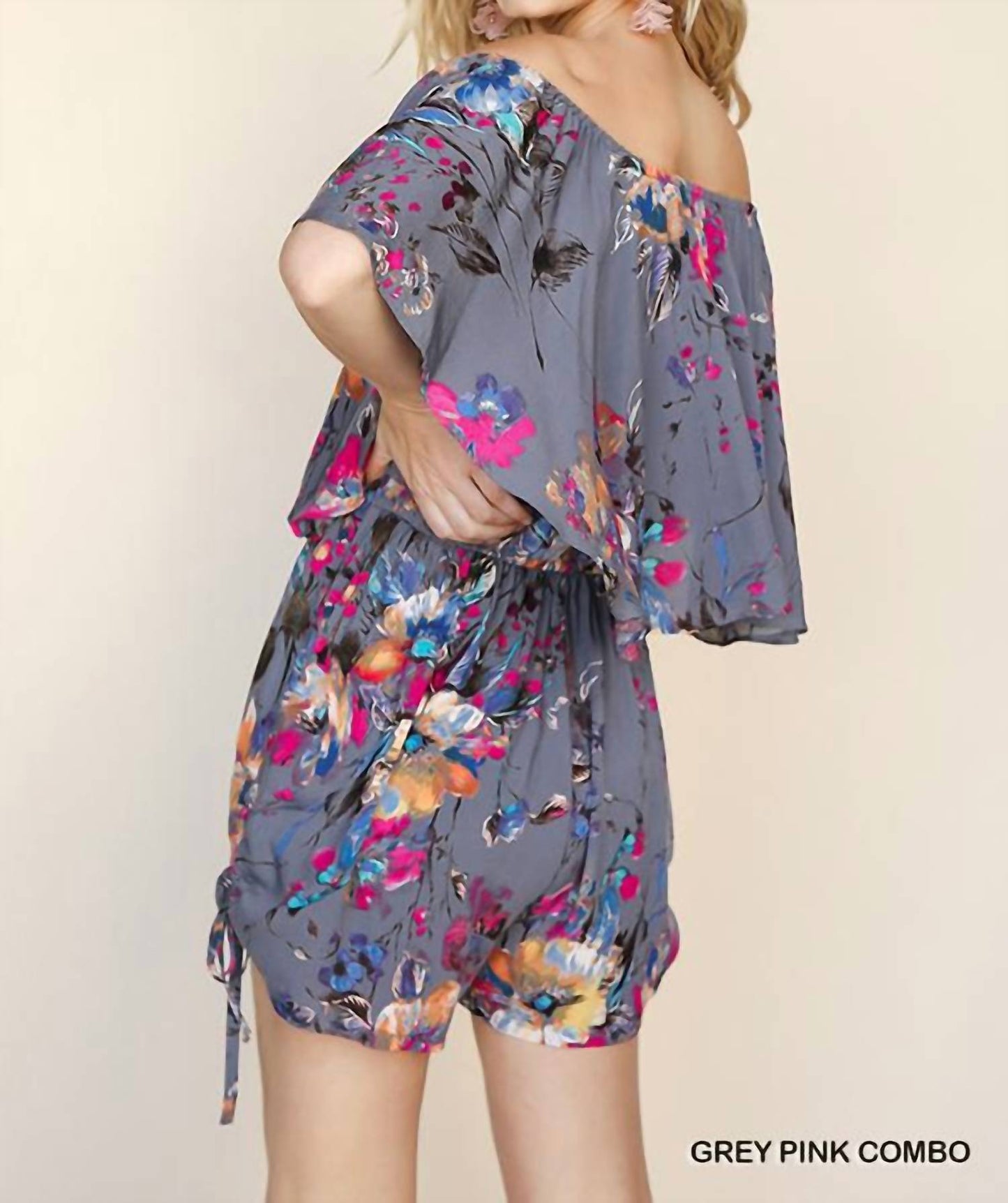 Umgee - Floral Off Shoulder Romper