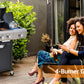 Propane Grill 4 Burner Barbecue Grill Stainless Steel Gas Grill with Side Burner