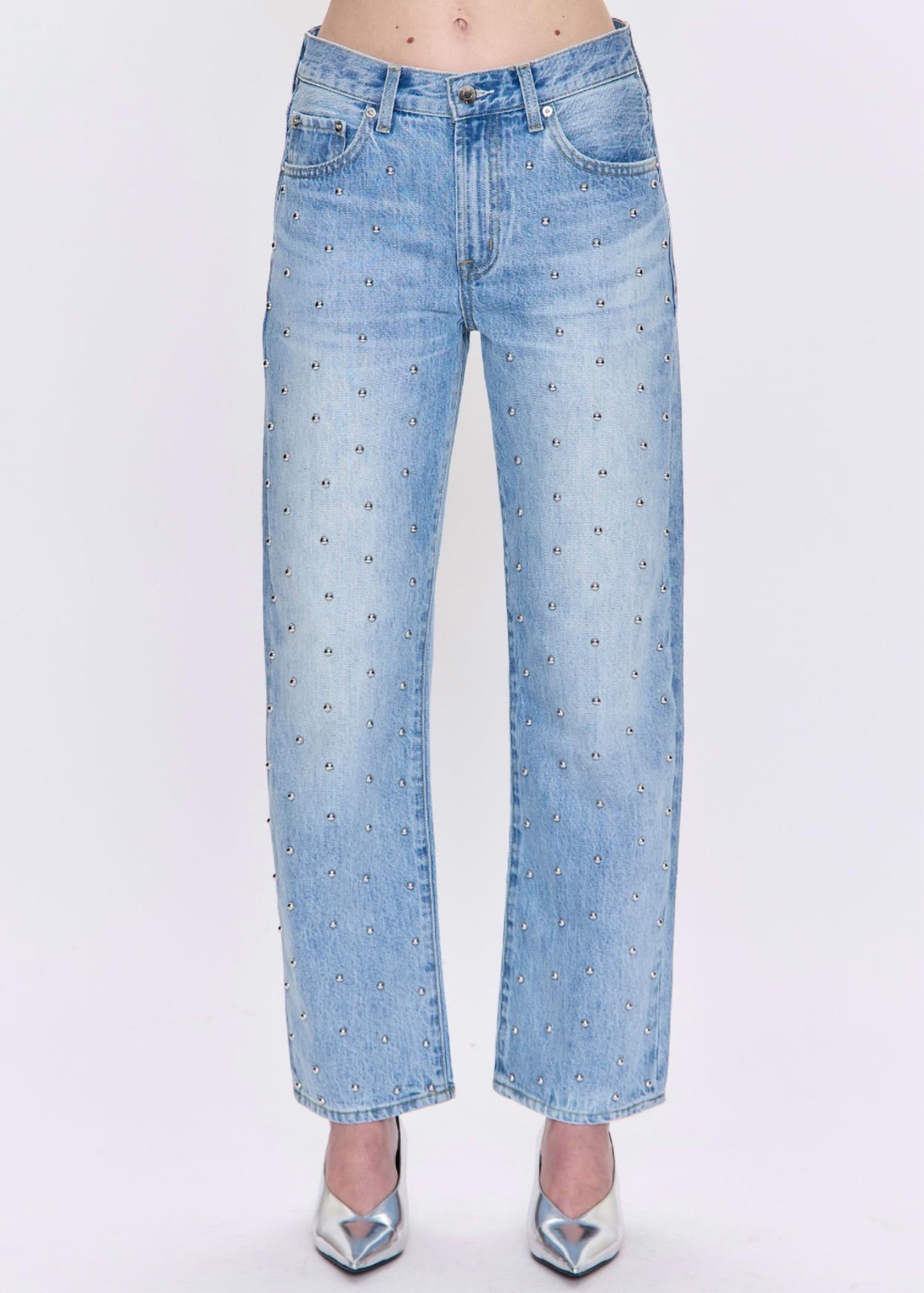 Pistola - Lexi Mid Rise Bowed Straight Jeans