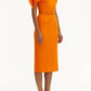 Oscar De La Renta - Women's Drape Neck Detail Slit Dress