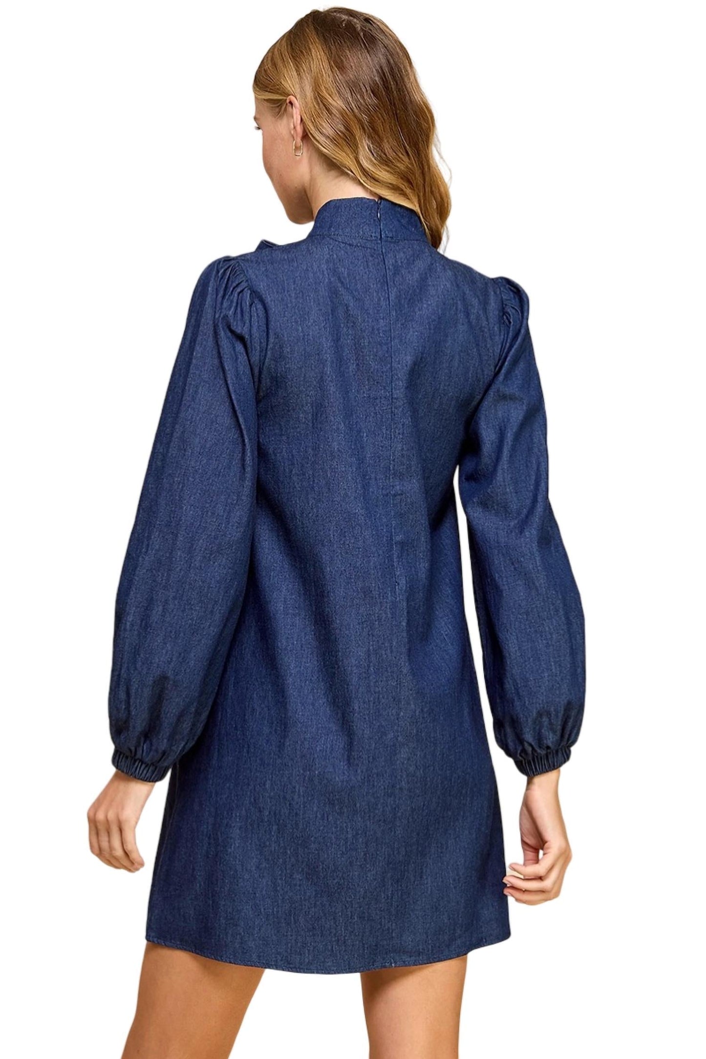 Tcec - Bow Tie Denim Mini Dress