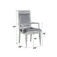 Maverick Arm Chair Set of 2 - Silver