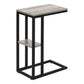 Accent Table, C-Shaped, Marble Look Contemporary & Modern Convenient Design