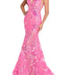 Ellie Wilde - Floral Sequin Fit And Flare Prom Dress