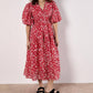 Apricot - Tiered Roses Midi Dress
