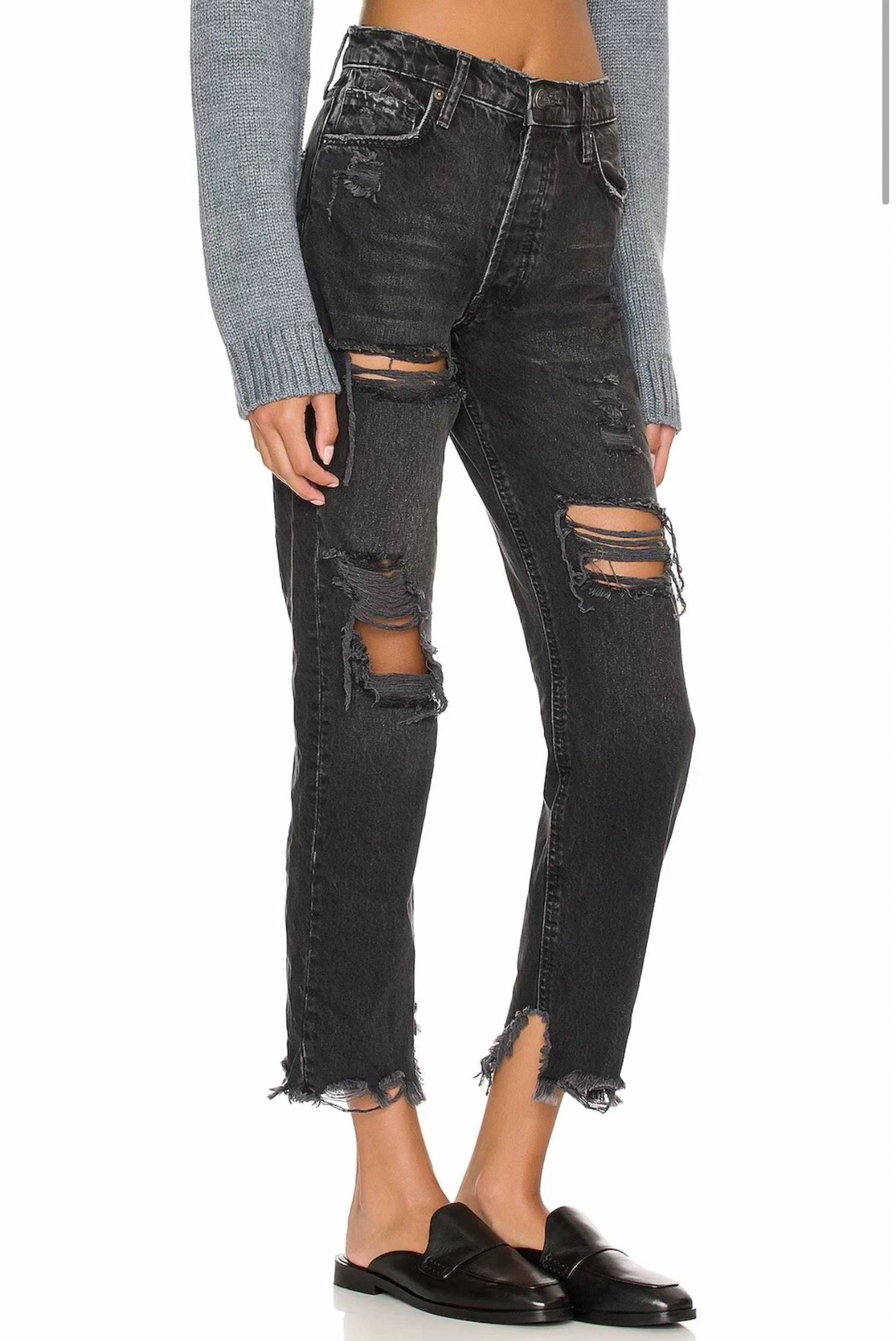 Free People - Tapered Baggy Boyfriend Jeans