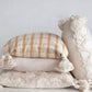 Creative Co-Op - Square Woven Cotton Slub Plaid Pillow With Tassels
