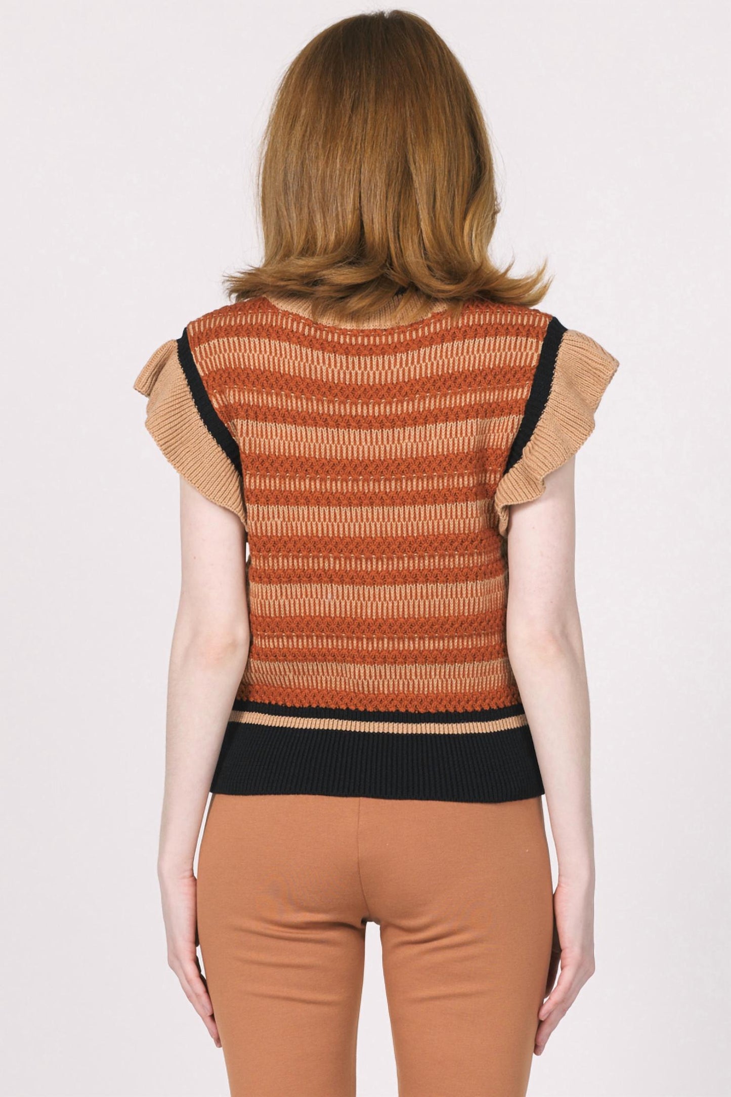 Another Love - Ruffle Sleeve Sweater Top