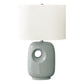 Lighting, 26'h, Table Lamp, Green Ceramic, Ivory / Cream Shade, Contemporary, Modern