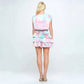 Adrienne - Lily Cloudburst Smocked Waist Mini Dress