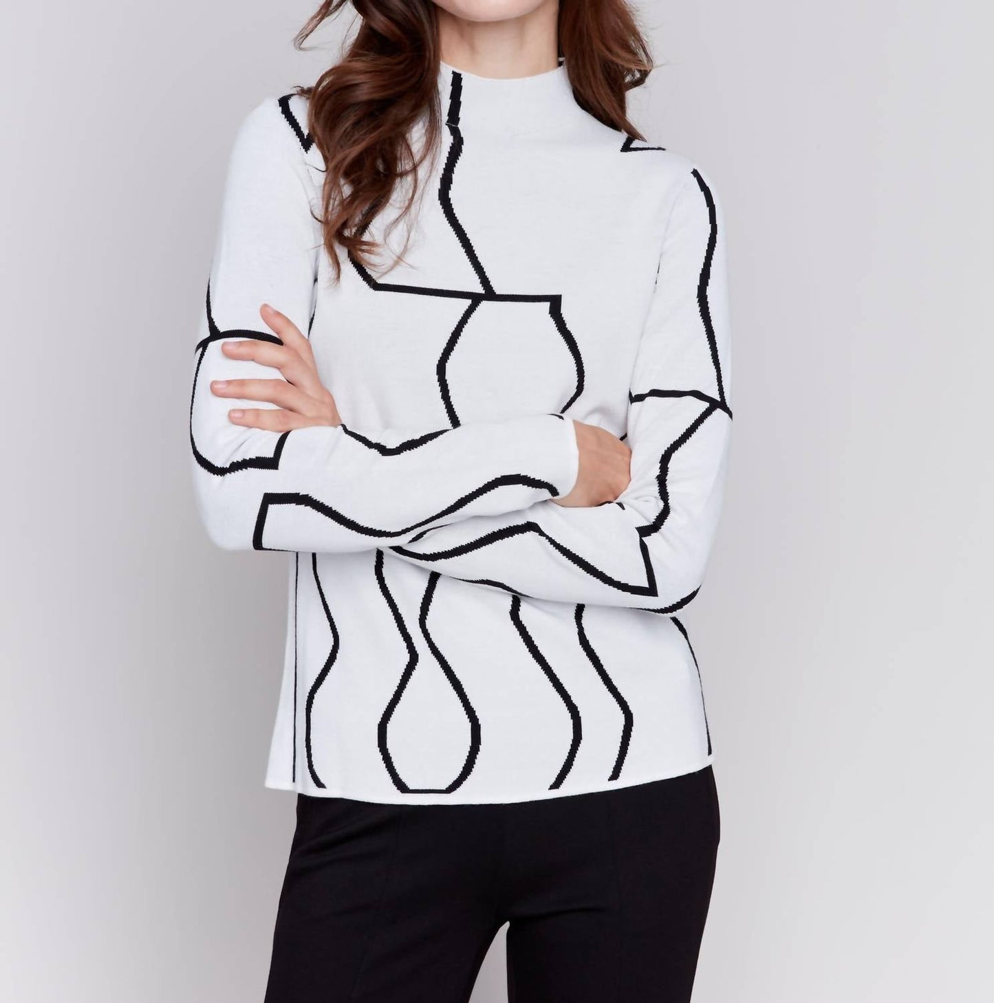 Charlie B - Reversible Mockneck Fitted Sweater